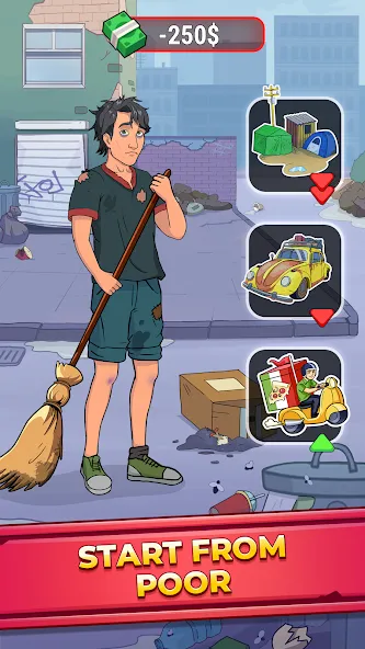 Rich Inc. Business & Idle Life [МОД Бесконечные монеты] Screenshot 1