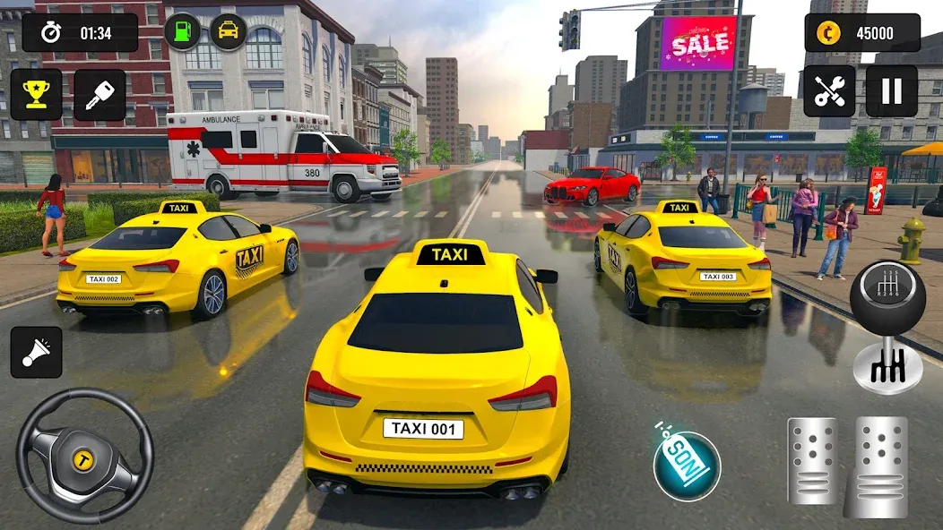 Taxi Simulator 3d Taxi Driver [МОД Unlocked] Screenshot 4