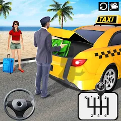 Скачать взломанную Taxi Simulator 3d Taxi Driver  [МОД Unlocked]