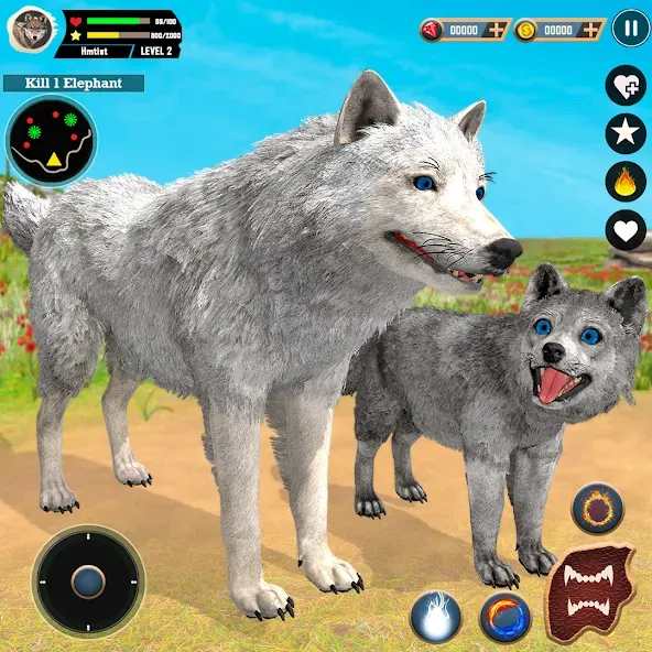 Wild Wolf Simulator Games [МОД Меню] Screenshot 1