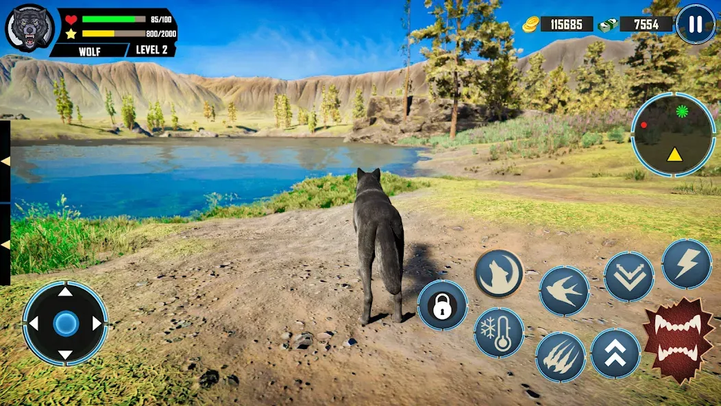 Wild Wolf Simulator Games [МОД Меню] Screenshot 2