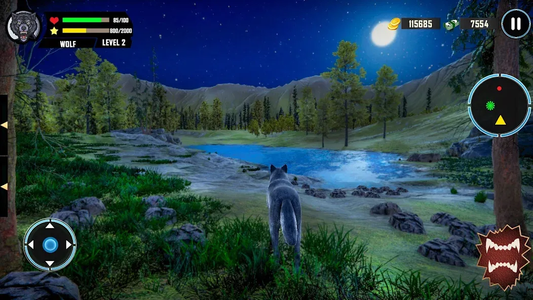 Wild Wolf Simulator Games [МОД Меню] Screenshot 4