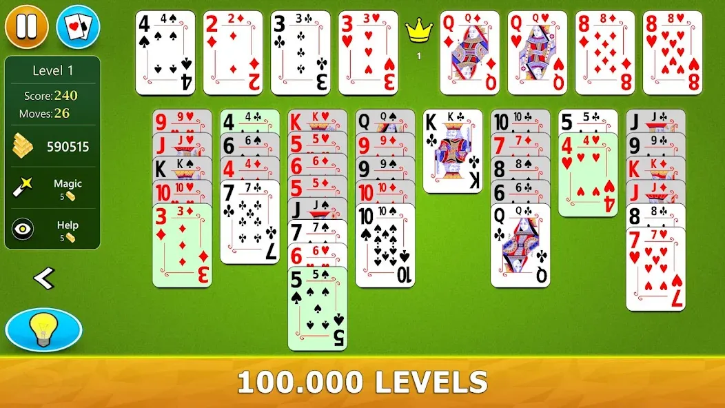 FreeCell Solitaire - Card Game [МОД Бесконечные монеты] Screenshot 2