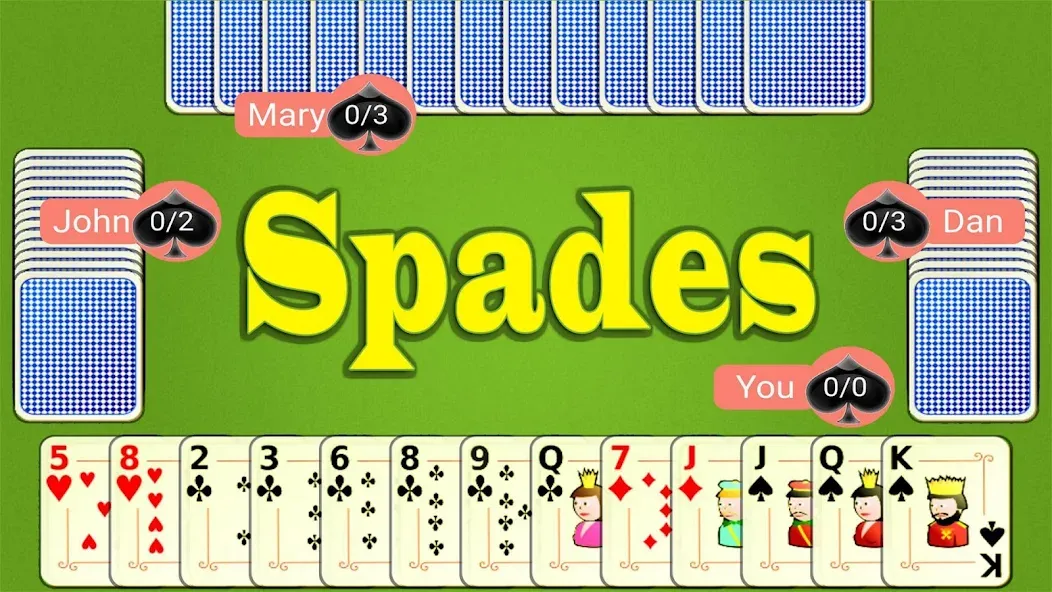 Spades Mobile [МОД Бесконечные деньги] Screenshot 1