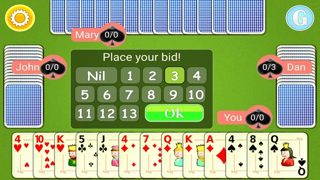 Spades Mobile [МОД Бесконечные деньги] Screenshot 2