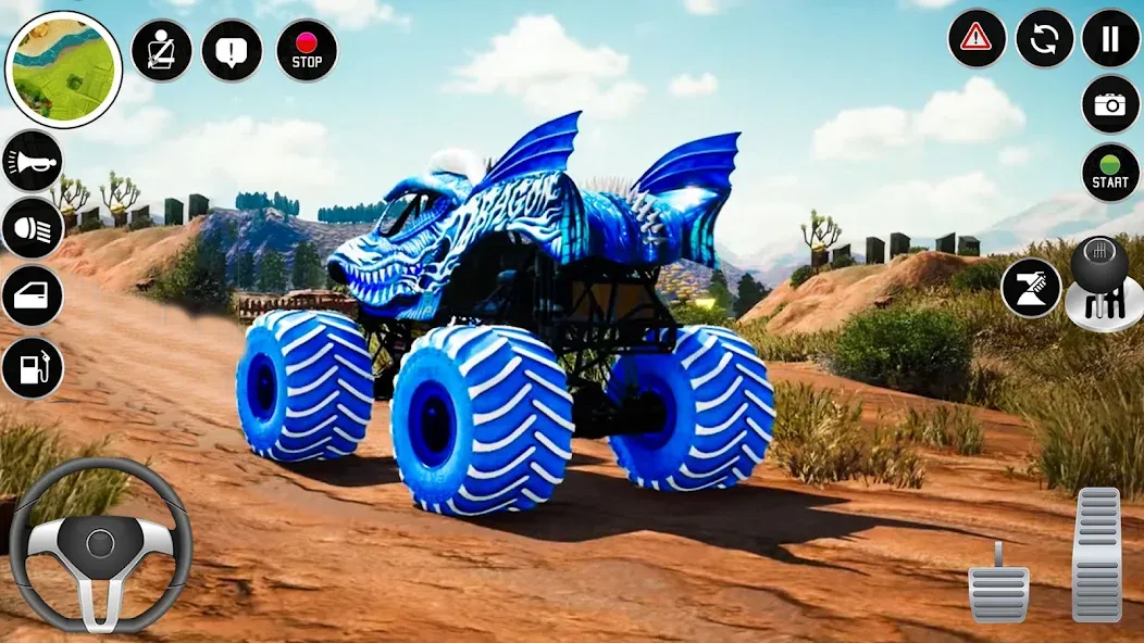 Extreme Monster Truck Game 3D (Монстр Трак Экстремальные Игры) [МОД Бесконечные монеты] Screenshot 1