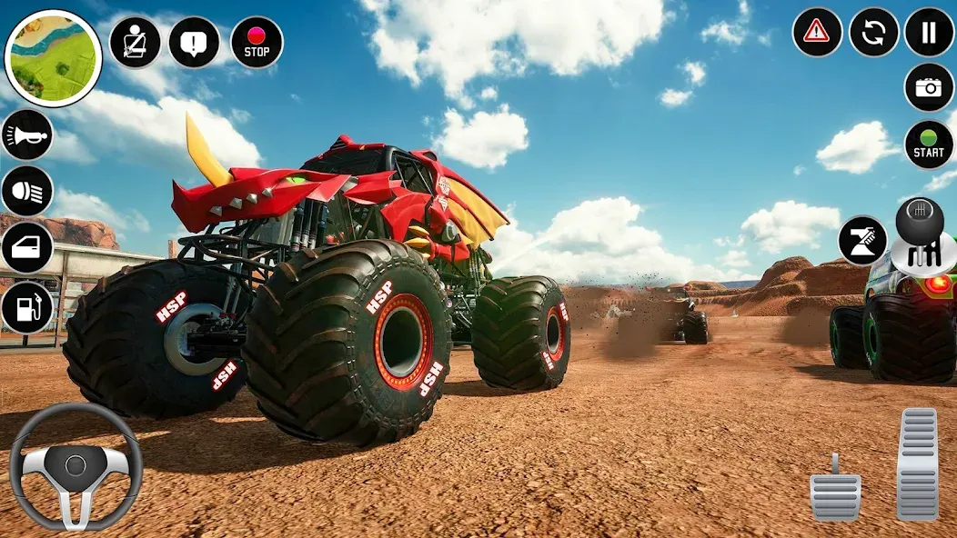 Extreme Monster Truck Game 3D (Монстр Трак Экстремальные Игры) [МОД Бесконечные монеты] Screenshot 2