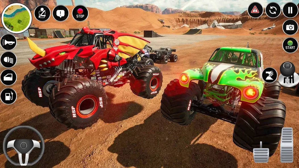 Extreme Monster Truck Game 3D (Монстр Трак Экстремальные Игры) [МОД Бесконечные монеты] Screenshot 3
