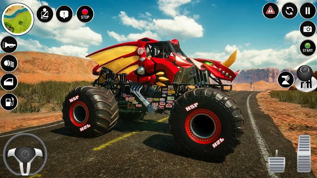 Extreme Monster Truck Game 3D (Монстр Трак Экстремальные Игры) [МОД Бесконечные монеты] Screenshot 4