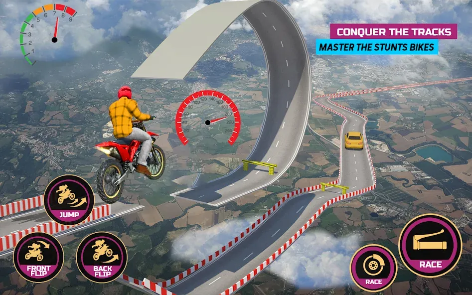 Racing Bike Stunt Games Master (Гонки на мотоциклах Мастер игр в трюки) [МОД Unlimited Money] Screenshot 4