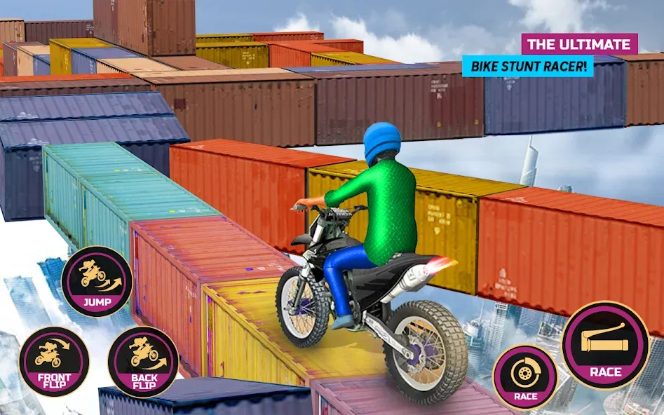 Racing Bike Stunt Games Master (Гонки на мотоциклах Мастер игр в трюки) [МОД Unlimited Money] Screenshot 5
