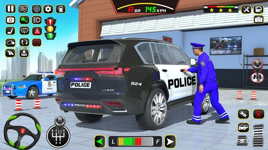 Police Car Driving School Game (Полицейская школа вождения автомобилей) [МОД Menu] Screenshot 2