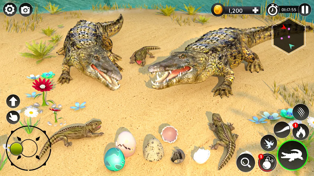 Hungry Animal Crocodile Games [МОД Unlimited Money] Screenshot 3