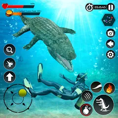 Взломанная Hungry Animal Crocodile Games  [МОД Unlimited Money]