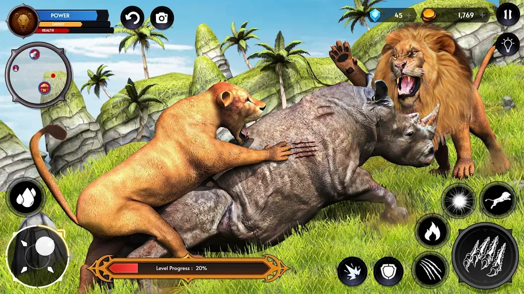Lion Simulator Wild Lion Games [МОД Unlimited Money] Screenshot 3