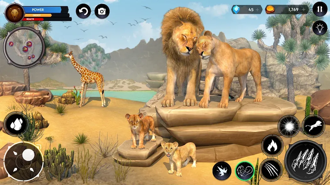 Lion Simulator Wild Lion Games [МОД Unlimited Money] Screenshot 4