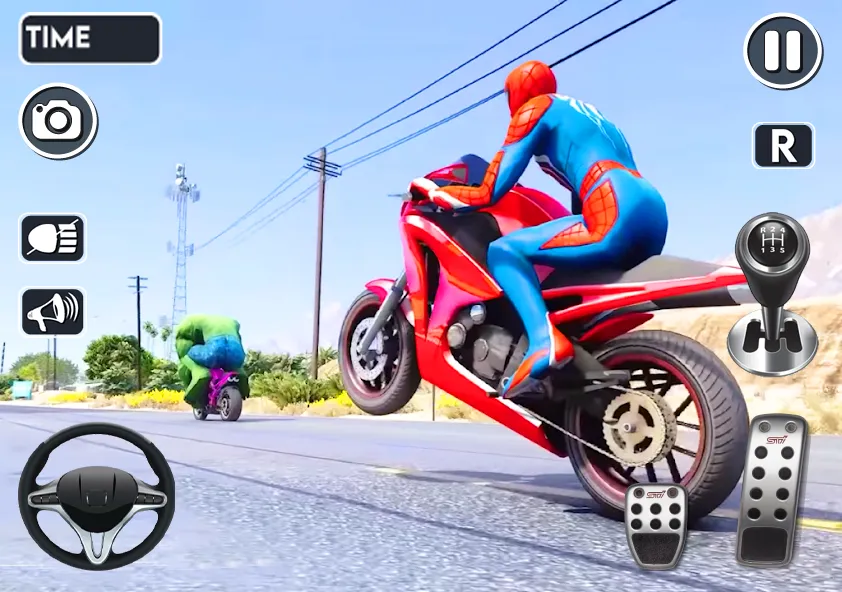 Spider Bike Stunt 3D Mega Ramp [МОД Бесконечные монеты] Screenshot 1