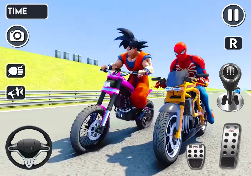 Spider Bike Stunt 3D Mega Ramp [МОД Бесконечные монеты] Screenshot 3