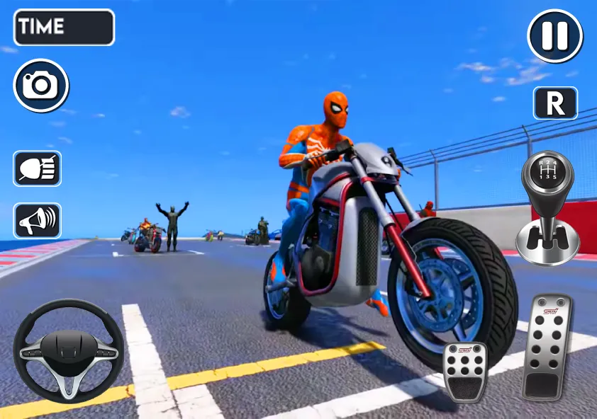 Spider Bike Stunt 3D Mega Ramp [МОД Бесконечные монеты] Screenshot 4