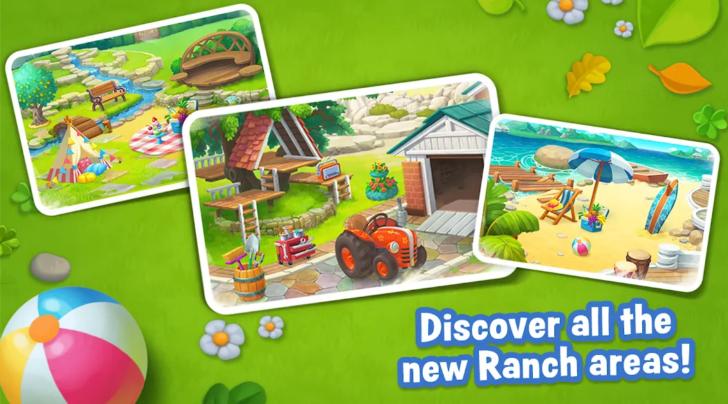Ranch Adventures: Amazing Matc [МОД Бесконечные монеты] Screenshot 2