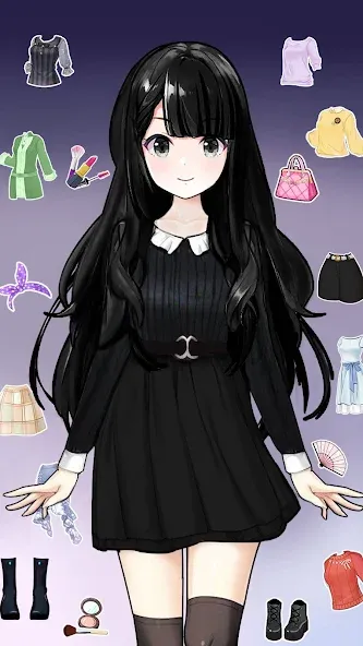 Anime Dress Up and Makeup Game [МОД Все открыто] Screenshot 4