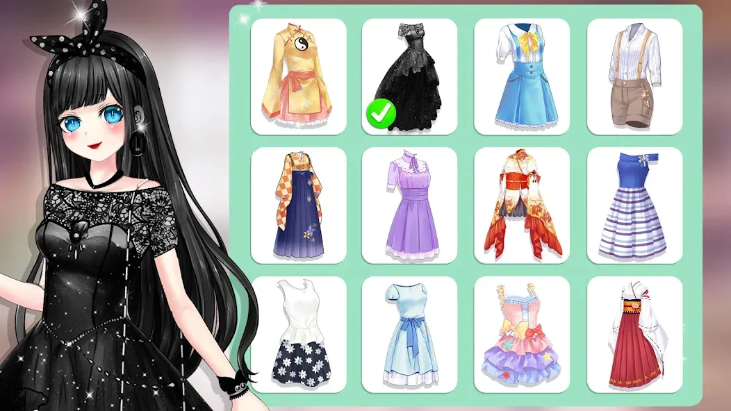 Anime Dress Up and Makeup Game [МОД Все открыто] Screenshot 5