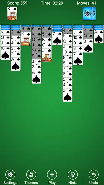 Spider Solitaire [МОД Бесконечные деньги] Screenshot 1