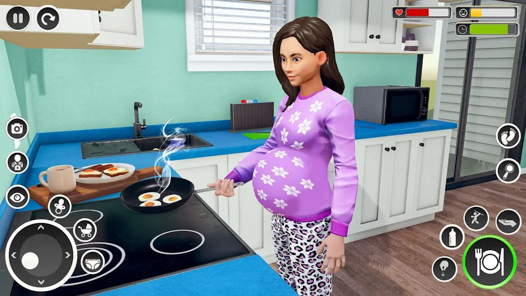 Pregnant Mom Simulator Games [МОД Бесконечные монеты] Screenshot 1