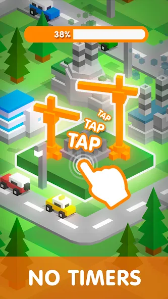 Tap Tap: Idle City Builder Sim [МОД Unlimited Money] Screenshot 2