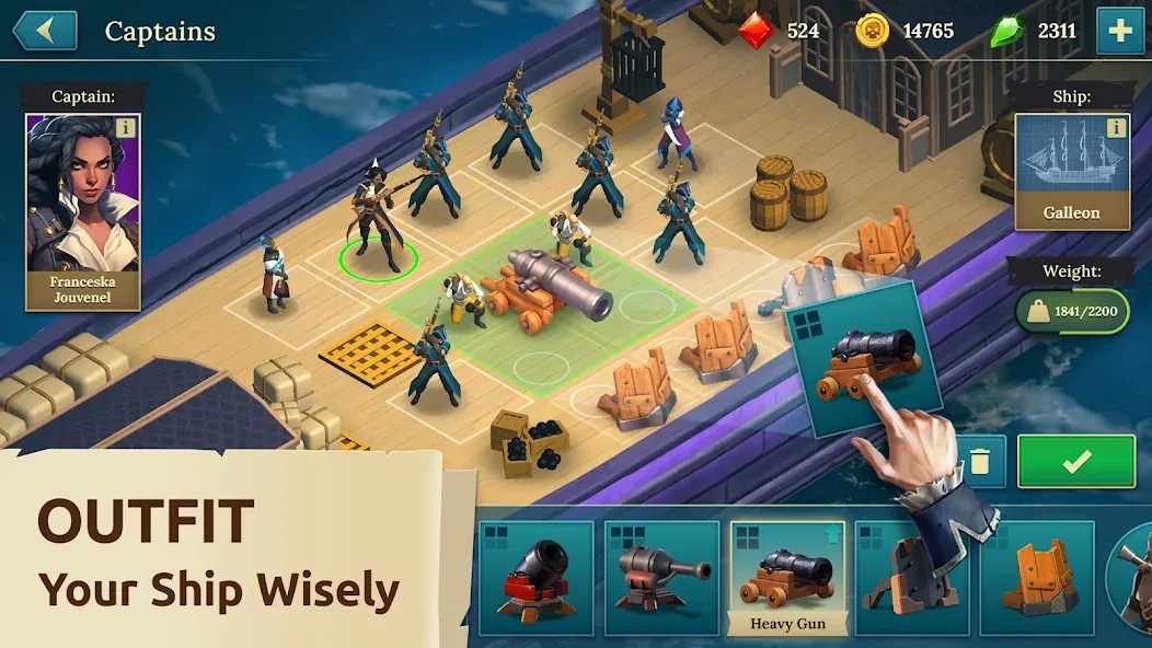 Pirate Ships・Build and Fight [МОД Меню] Screenshot 2