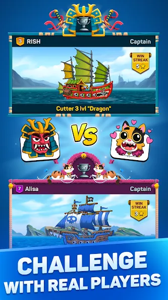 Pirates & Puzzles：Ship Battles [МОД Бесконечные монеты] Screenshot 4