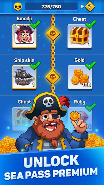 Pirates & Puzzles：Ship Battles [МОД Бесконечные монеты] Screenshot 5