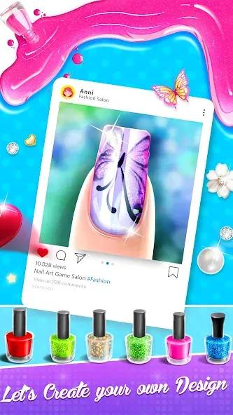 Nail Salon Fashion Makeup Game [МОД Unlimited Money] Screenshot 4