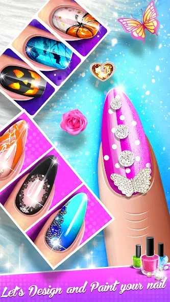 Nail Salon Fashion Makeup Game [МОД Unlimited Money] Screenshot 5