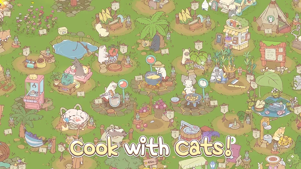 Cats & Soup - Cute Cat Game [МОД Бесконечные деньги] Screenshot 2