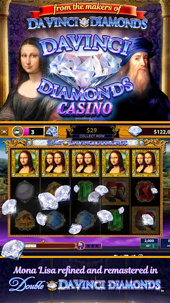 Da Vinci Diamonds Casino – Bes (Да Винчи Даймондс Казино) [МОД Много монет] Screenshot 1