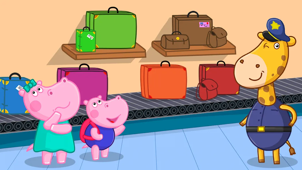 Hippo: Airport Profession Game [МОД Unlimited Money] Screenshot 2