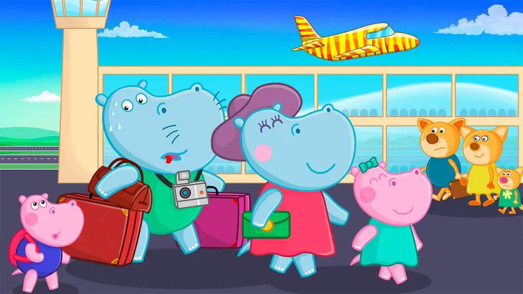 Hippo: Airport Profession Game [МОД Unlimited Money] Screenshot 4