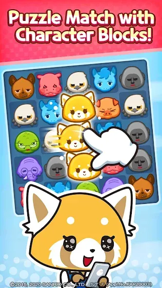 Aggretsuko : Match 3 Puzzle (Аггретсуко) [МОД Mega Pack] Screenshot 1