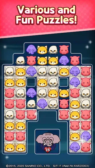 Aggretsuko : Match 3 Puzzle (Аггретсуко) [МОД Mega Pack] Screenshot 4