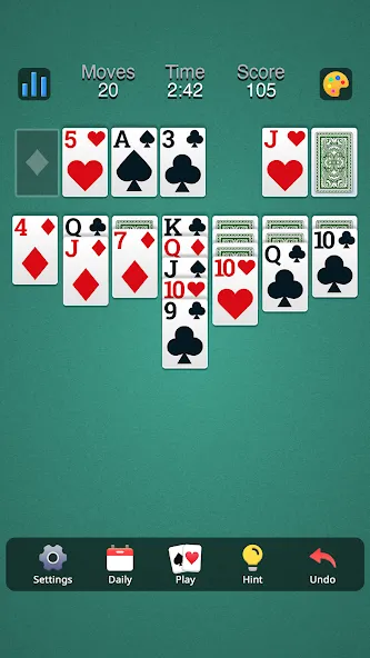 Classic Solitaire - Klondike (Солитер Клондайк Классик) [МОД Много монет] Screenshot 3