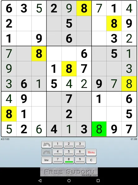Droidoku - Andoku Puzzle (Дроидоку) [МОД Все открыто] Screenshot 2