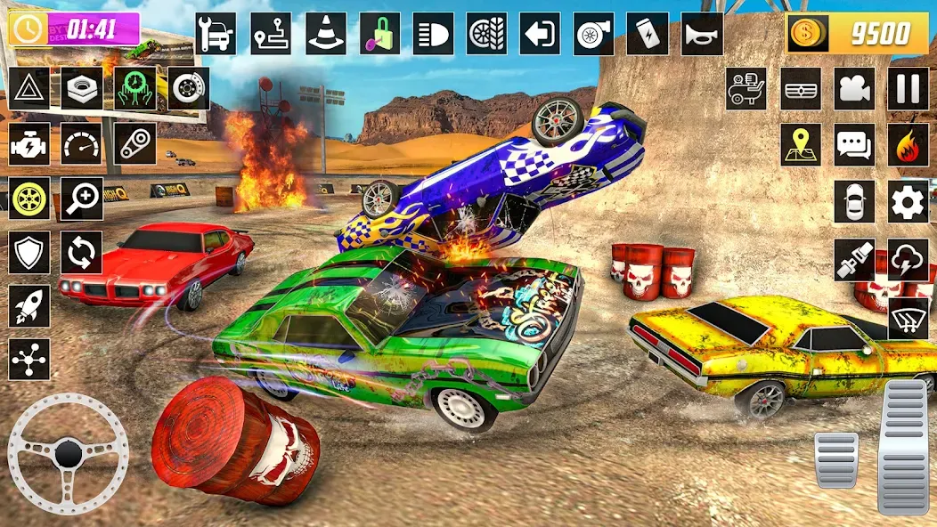 X Demolition Derby : Car Games [МОД Много монет] Screenshot 2
