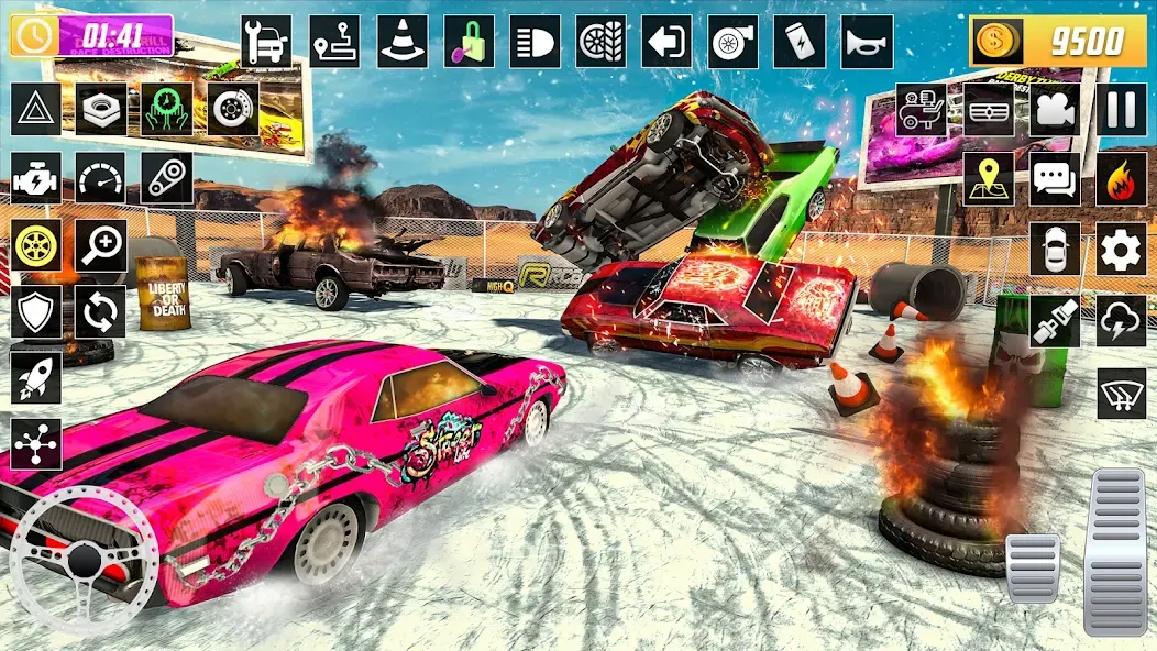 X Demolition Derby : Car Games [МОД Много монет] Screenshot 4