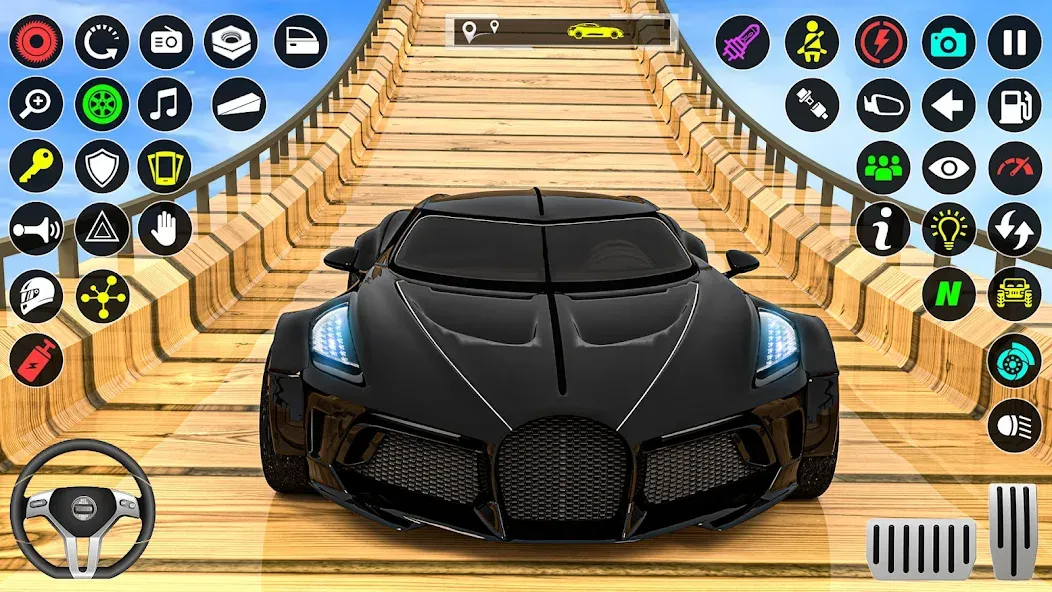 GT Car Stunt Race: Mega Ramps (Джи Ти Кар Стант Рейс) [МОД Много денег] Screenshot 3