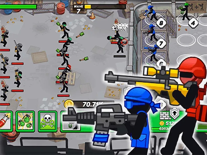 Stickman Defenders: Stick War [МОД Все открыто] Screenshot 1