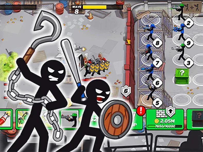 Stickman Defenders: Stick War [МОД Все открыто] Screenshot 3