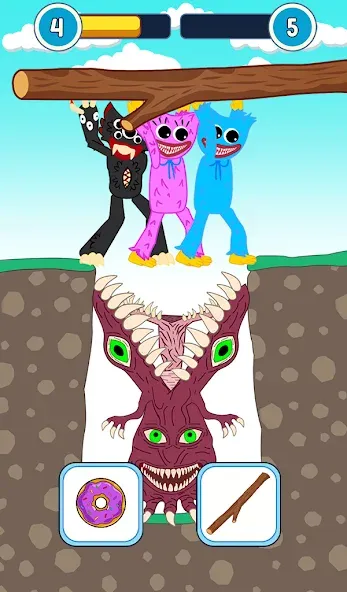 Hugy's Funny Animated Story [МОД Все открыто] Screenshot 1