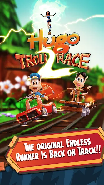 Hugo Troll Race 2: Rail Rush (Хуго Тролл Гонка 2) [МОД Бесконечные деньги] Screenshot 1