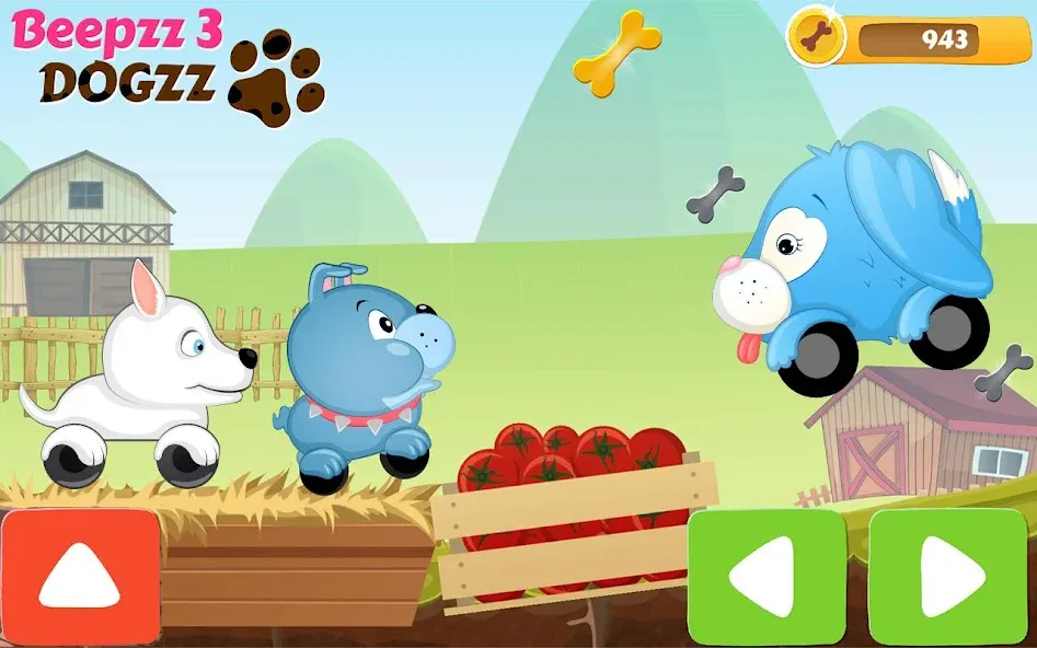 Racing games for kids - Dogs [МОД Бесконечные монеты] Screenshot 2